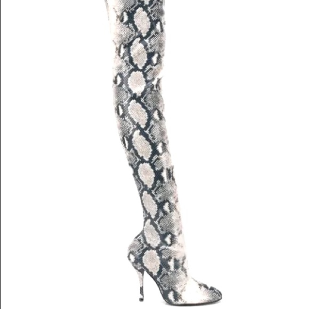 Stuart Weitzman Shiloh Roccia Python OTK Boots